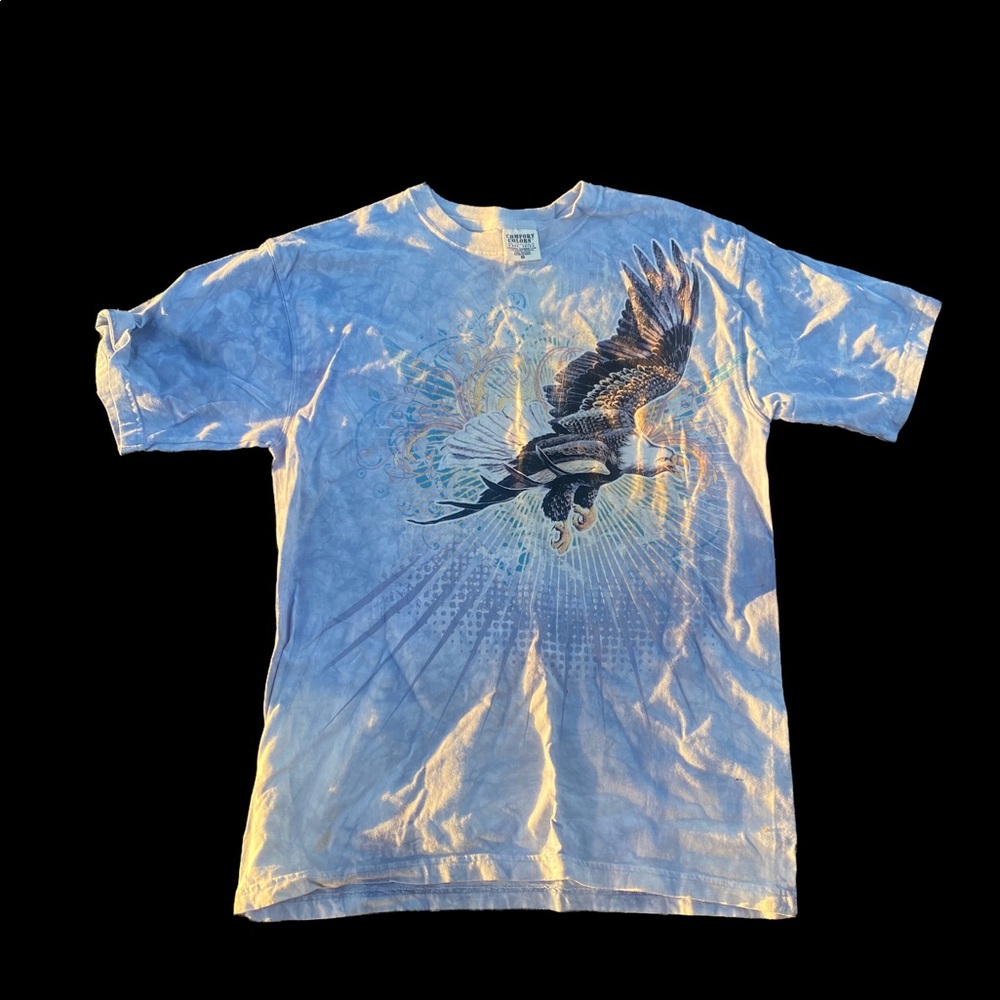 Vintage Comfort Colors tie dyed Bald Eagle t Shirt Size Meduim